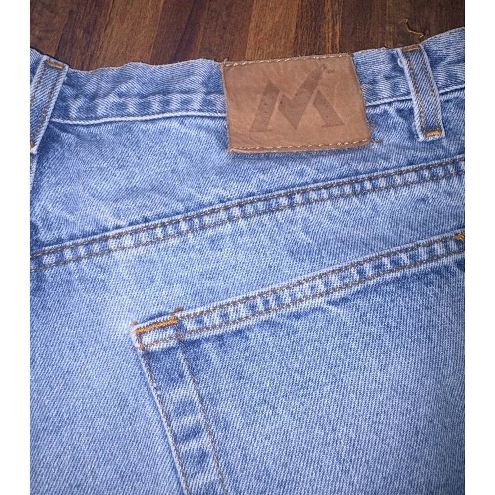 VTG Members Mark Mens Light Wash Denim Jean Shorts Size 38 Blue Cotton Relaxed
